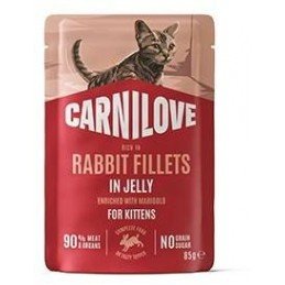 Carnilove Cat Pouch Jelly Rabbit+Marigold Kittens 85g
