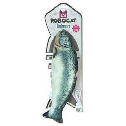 Hračka kočka Robocat Fish losos madnip, USB 30cm