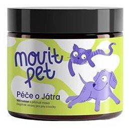 MOVit PET Péče o játra, s příchutí masa 100tbl