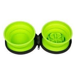 Cestovní dvojmiska SLOWFEEDER  zelená 700ml Kiwi