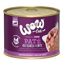 WOW Cat konzerva Senior Paté drůbež s kachnou 200g