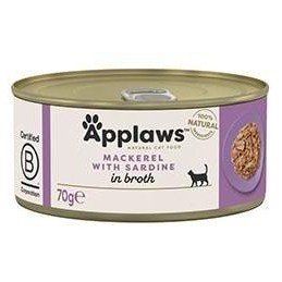 Applaws Cat konzerva Adult Broth makrela se sard.70g