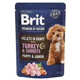Brit Premium Dog Puppy Fillets Gravy Turkey&Carrots85g