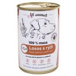 All Animals DOG losos mletý s rýží 400g