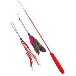 Hračka kočka Tyč teleskopická s hračkou 40-98cm 1ks