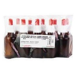 Lékovka 25ml hnědá, uzávěr s pipetou /10ks