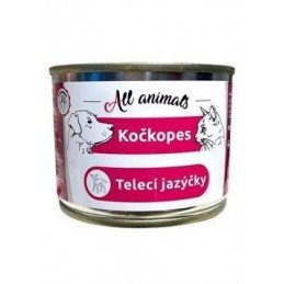 All Animals kočkopes Telecí jazýčky 200g