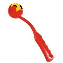 Hračka pes Házedlo 32cm oranž./červ. KAR