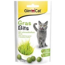 Gimcat GRAS BITS tabl. s kočičí trávou 40g